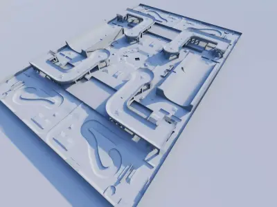 Skatepark-Skate Park PACK 3D model