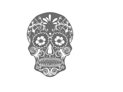 DAY OF THE DEAD SKULL Low-poly 3D model