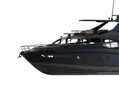 Luxury yacht 77feet 3D model