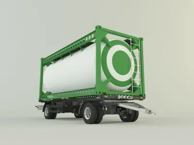 container trailer 585 3D model