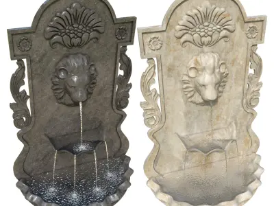 Classic Wall Fountain 04 3D model