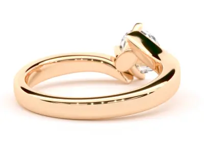 Twist engagement ring sienna diamond 3D print model