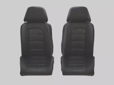 Leather car seat Low-poly 3D model purchase