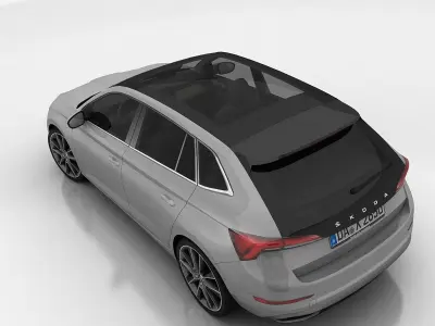 Skoda Scala Low-poly 3D model
