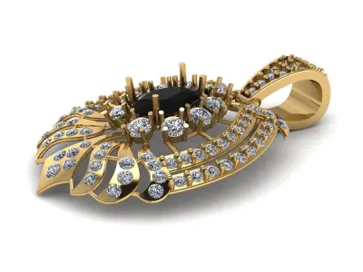GLAMOROUS CRYSTAL PENDANT 3D PRINTABLE MODEL  3D print model