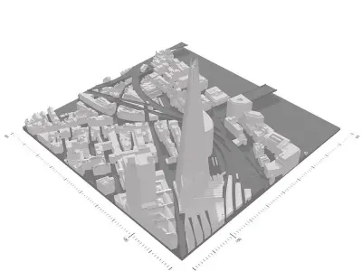 Free 3D Model of London - Sample of AccuCities Base Model - Tile Free 3D model