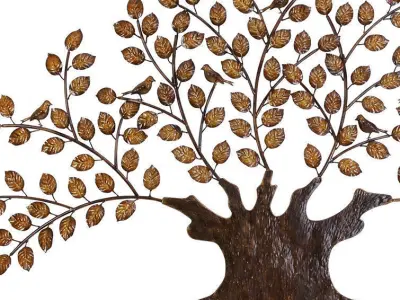 Traditional Landscape  Nature Wall Decor on Metal 3D model