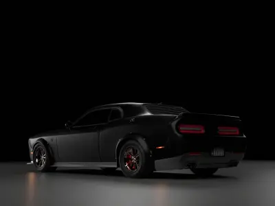 Dodge Challenger SRT Hellcat - Rigged 3D model