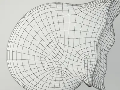 Balinese Wood Nautilus Shell Sculpture 3D model