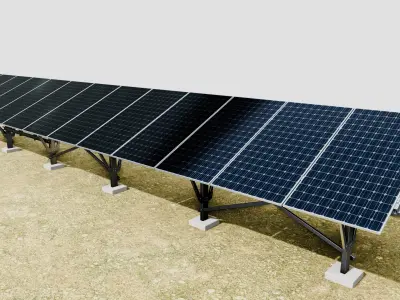 Single Column Solar Construction Type-2 3D model