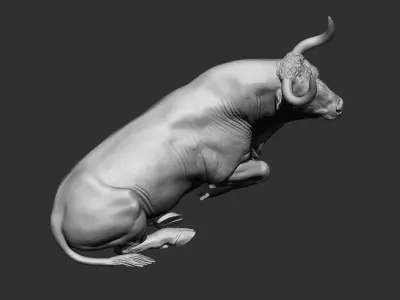 The Lying Bull ox  3D Printable Model 3D print model
