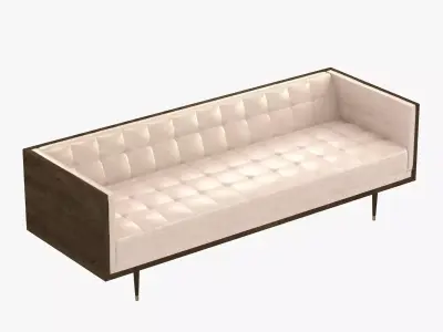 DE LA ESPADA Box Sofa Large - Walnut 3D model
