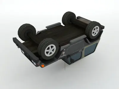 Jeep Wrangler 4x4 Low-poly 3D model