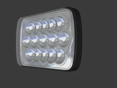 universal square led lights high polygons 3D model