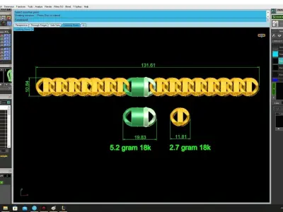 Luxury Curb Link Chain Bracelet 3D Model  4171 3D print model