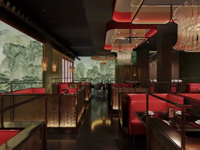 Luxury Chinese restaurant 109 3D model