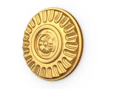 Classic round decor ornament carved 17 3D model