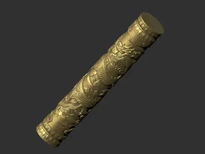 dragon pillar 3D print model