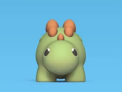 Cute Stegosaurus 3D print model