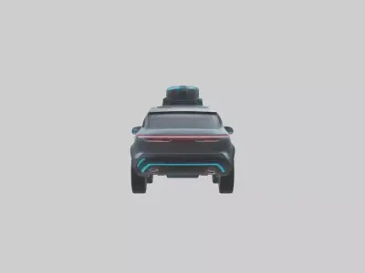 Futuristic SUV with Interactive Dash model 3D model