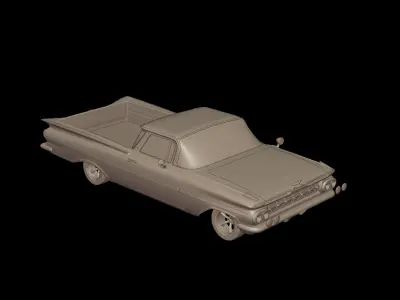 CHEVROLET ELCAMINO 1959 3D PRINT MODEL 3D print model