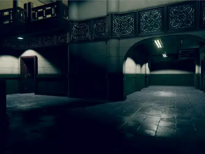 Modular Police Station Props Pack Low-poly 3D model