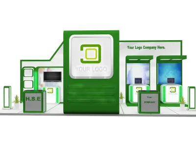 Booth Exhibition Stand a589b 3D model
