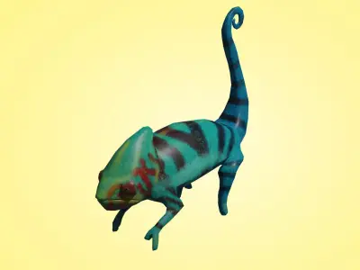 Chameleon Low-poly 3D model