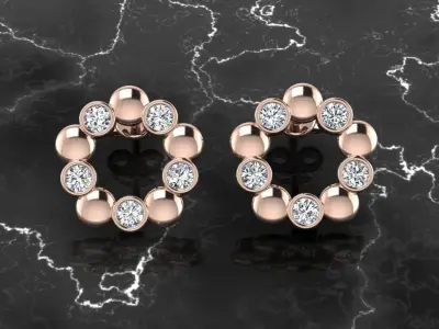 Jewelry Earring 3D print model 4