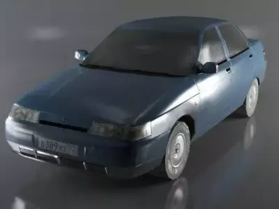 AutoVaz2110 LowPoly car 3D model