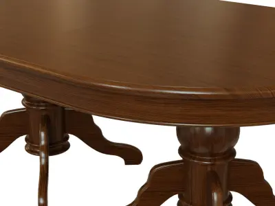 Wood table 2000 Low-poly 3D model