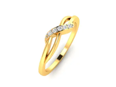 Solitaire Wedding Engagement Women Ring 3D print model