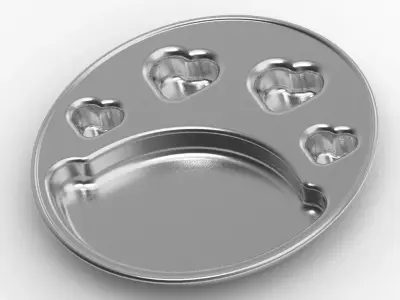 Stylish Heart Dinner Plate 3D print model