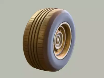 a car tire 3D model