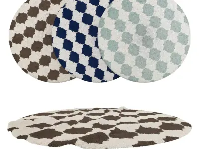 Round Rug Set 81 3D model