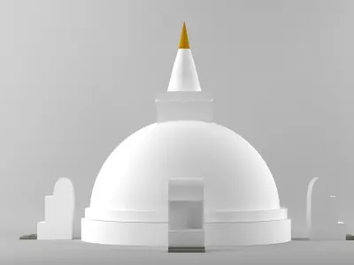 Pagoda 3D Modal Low-poly 3D model