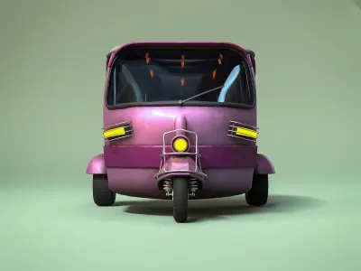 Amazing simple Rickshaw  3D model