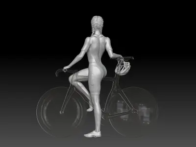 bicycle girl 2 3D print model