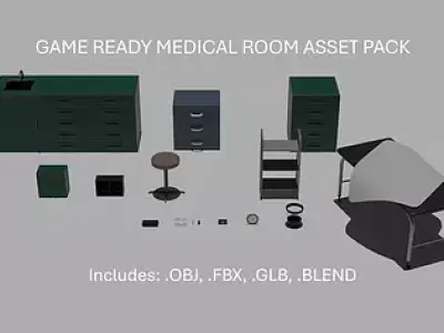 GAME READY MEDICAL ROOM ASSET PACK Free low-poly 3D model