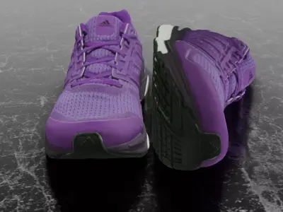 ADIDAS 3D SHOES - PURPLE - SUPERNOVA Low-poly 3D model