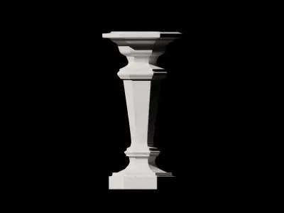 Majestic Pedestal  Low-poly 3D model