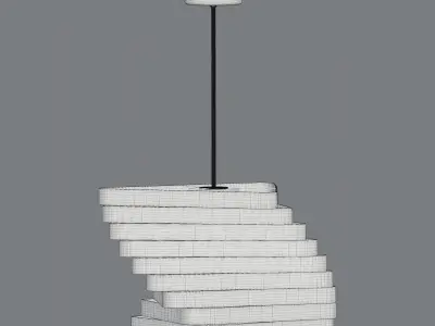 Modern geometric lamp 3D model