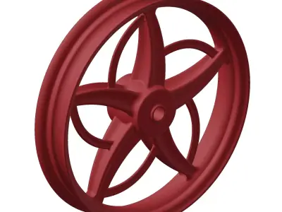 Plastic Cruiser Motorcycle Rim Toy 3D model