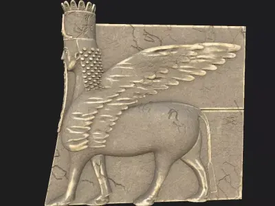 Winged Stone LION 3D model