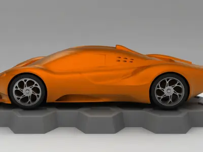 Anaconda Supercar 3v3 - Printable 3D print model