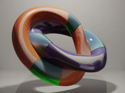 Chromium Tori 3D model