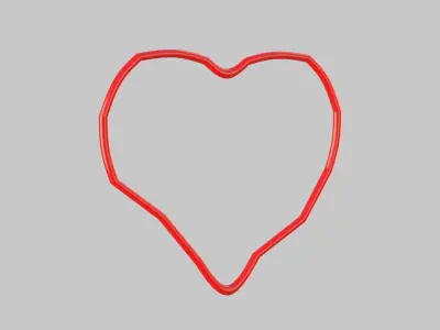 Heart icon v 32 3D model