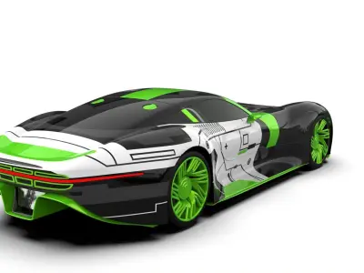 Futuristic Concept Car 3D model