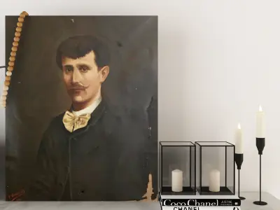 Decorative fireplace Free 3D model