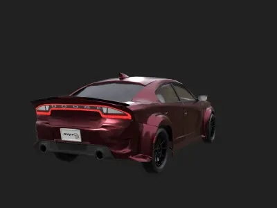 Dodge Charger Hellcat Low-poly 3D model